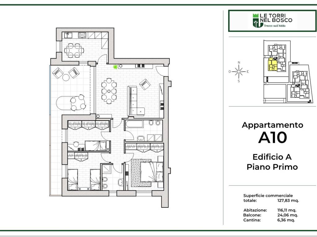 appartamento in vendita a Trezzo sull'Adda