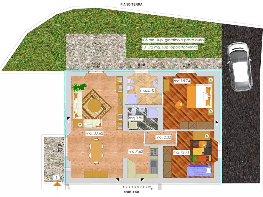 appartamento in vendita ad Adrara San Martino
