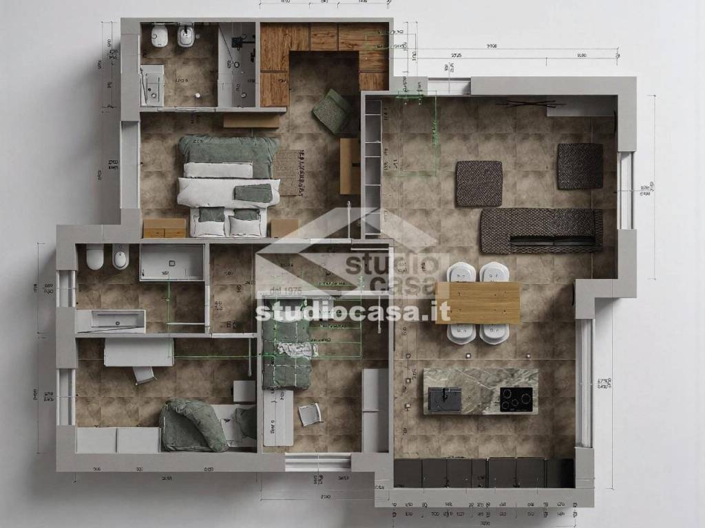 appartamento in vendita ad Azzano San Paolo