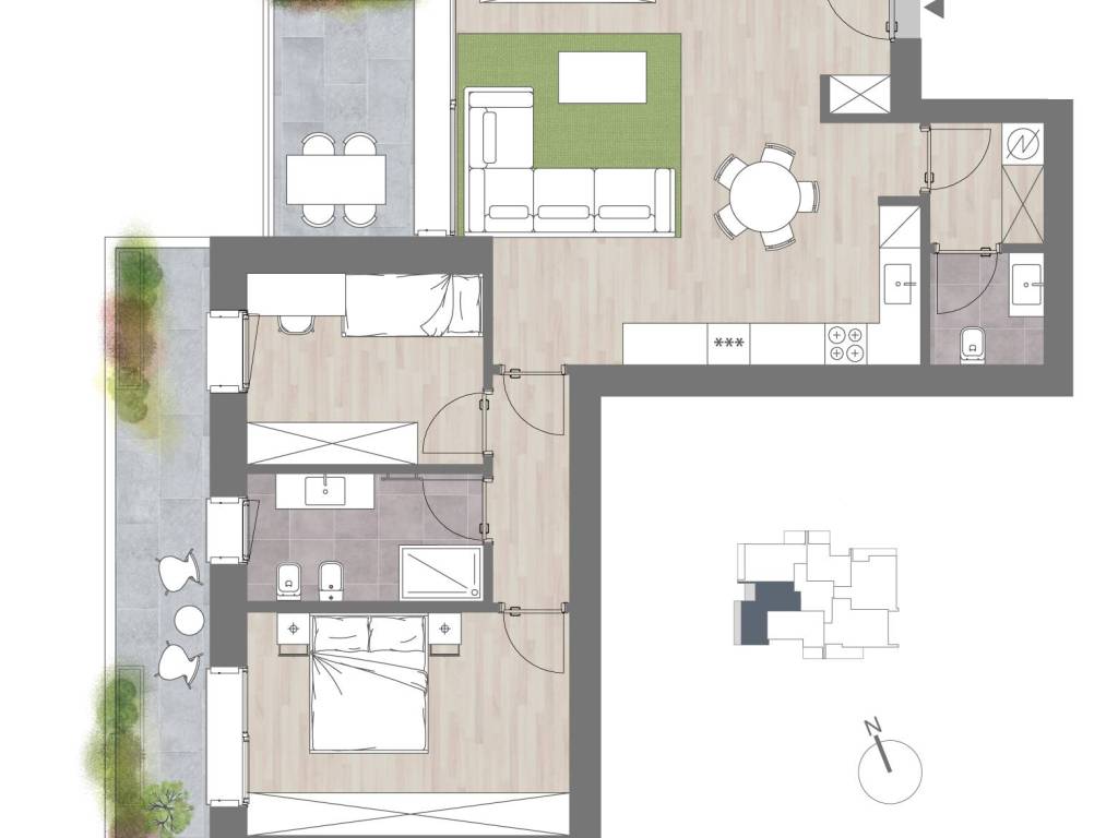 appartamento in vendita a Bergamo in zona Campagnola