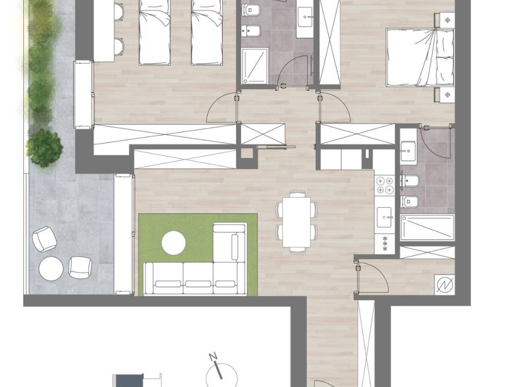 appartamento in vendita a Bergamo in zona Campagnola