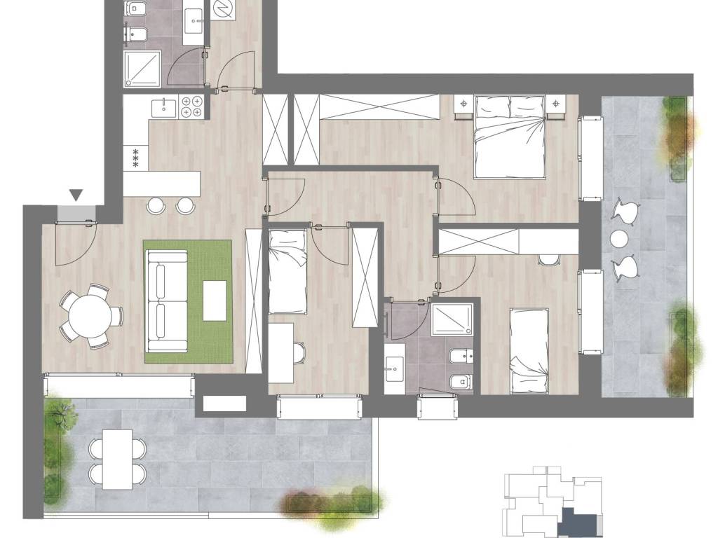 appartamento in vendita a Bergamo in zona Campagnola