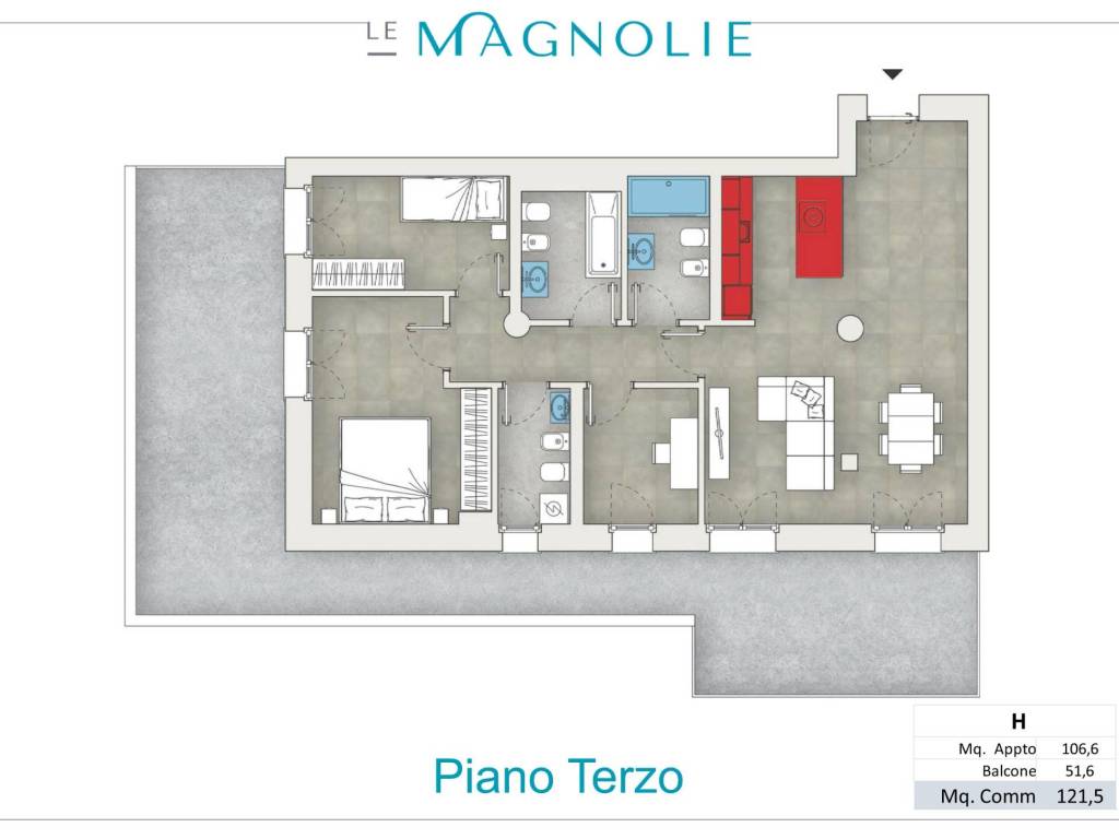 appartamento in vendita a Bergamo in zona Borgo Palazzo