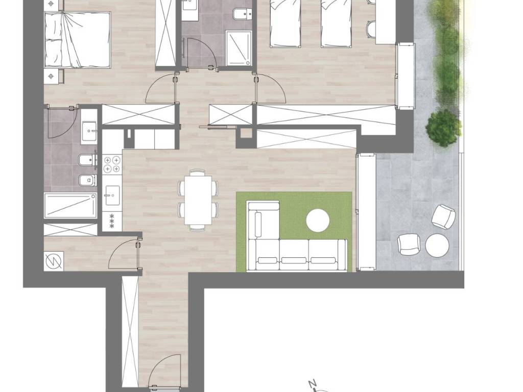 appartamento in vendita a Bergamo in zona Campagnola