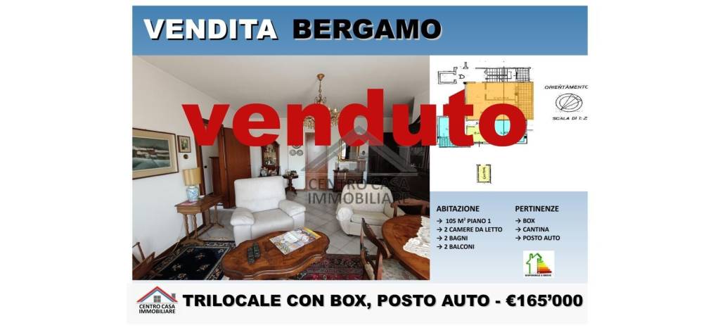 appartamento in vendita a Bergamo in zona Boccaleone