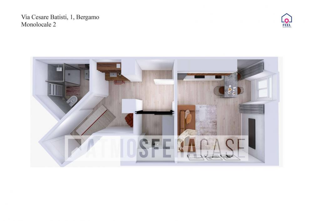 appartamento in vendita a Bergamo in zona Borgo Pignolo