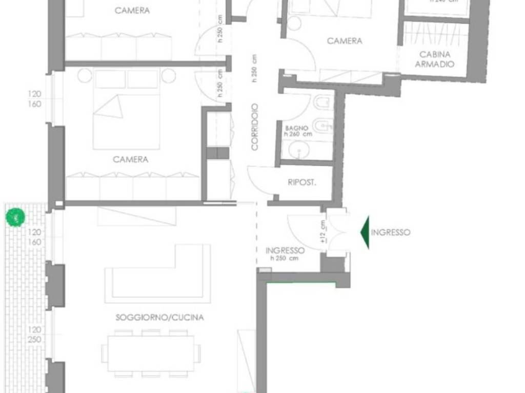 appartamento in vendita a Bergamo in zona Borgo Palazzo