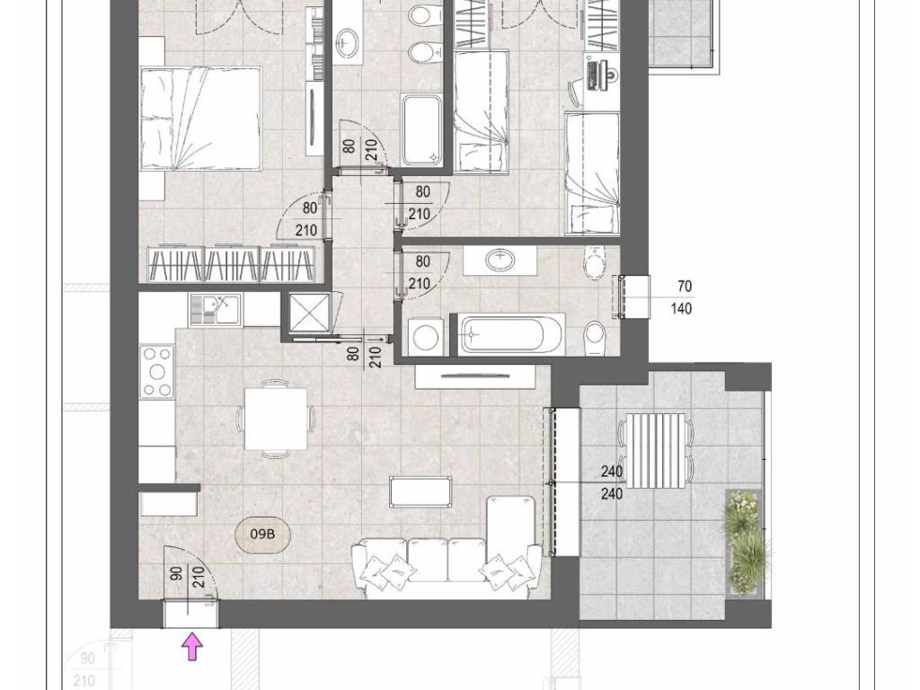 appartamento in vendita a Bergamo in zona Colognola