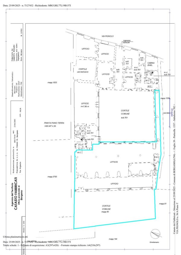 ufficio in vendita a Bergamo in zona Borgo Pignolo