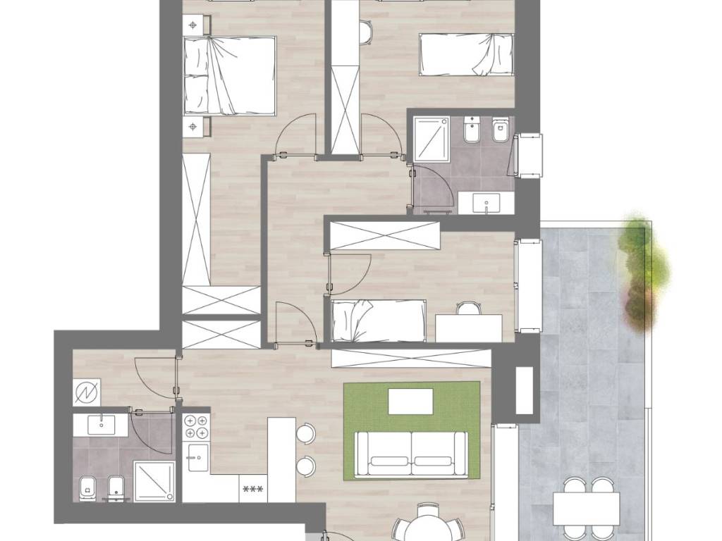 appartamento in vendita a Bergamo in zona Boccaleone