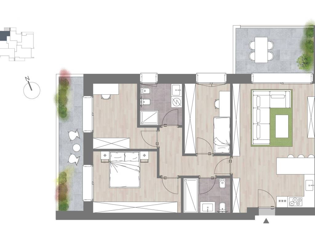 appartamento in vendita a Bergamo in zona Boccaleone