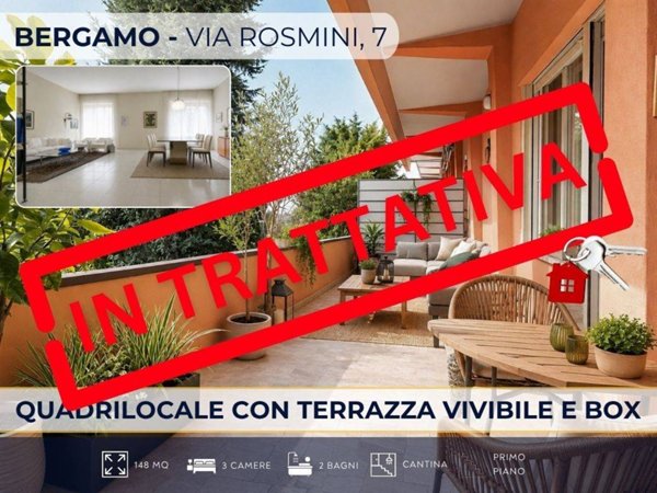 appartamento in vendita a Bergamo in zona Conca d'Oro