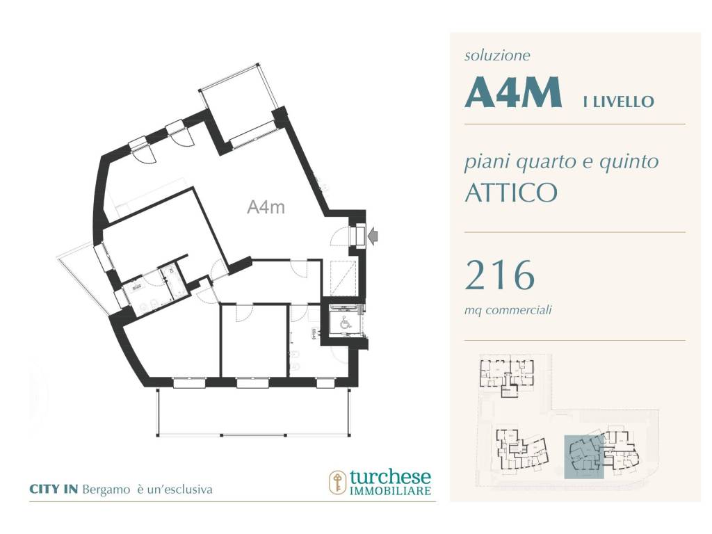 appartamento in vendita a Bergamo in zona Borgo Palazzo