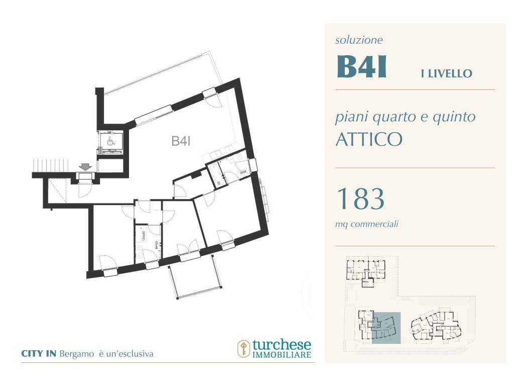appartamento in vendita a Bergamo in zona Borgo Palazzo