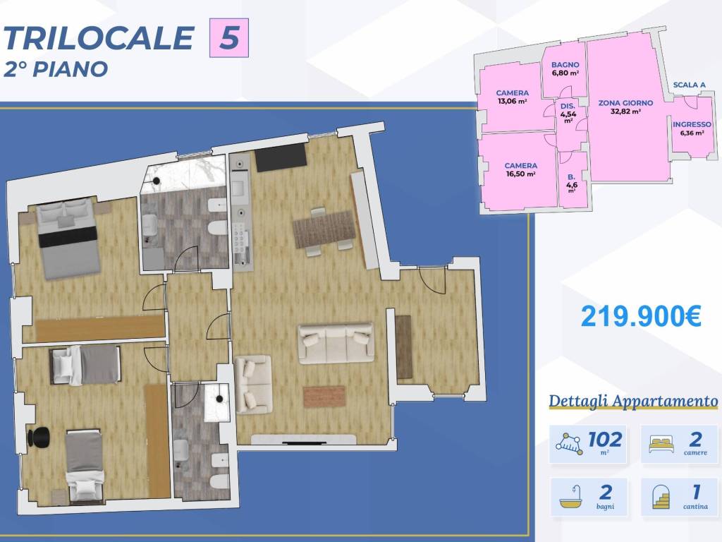 appartamento in vendita a Boltiere