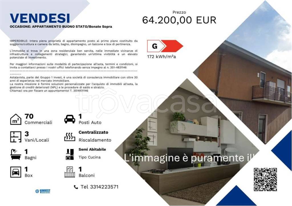 appartamento in vendita a Bonate Sopra