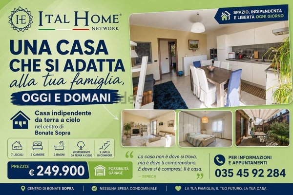 appartamento in vendita a Bonate Sopra in zona Cabanetti