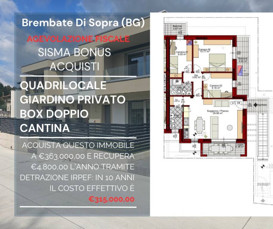 appartamento in vendita a Brembate di Sopra