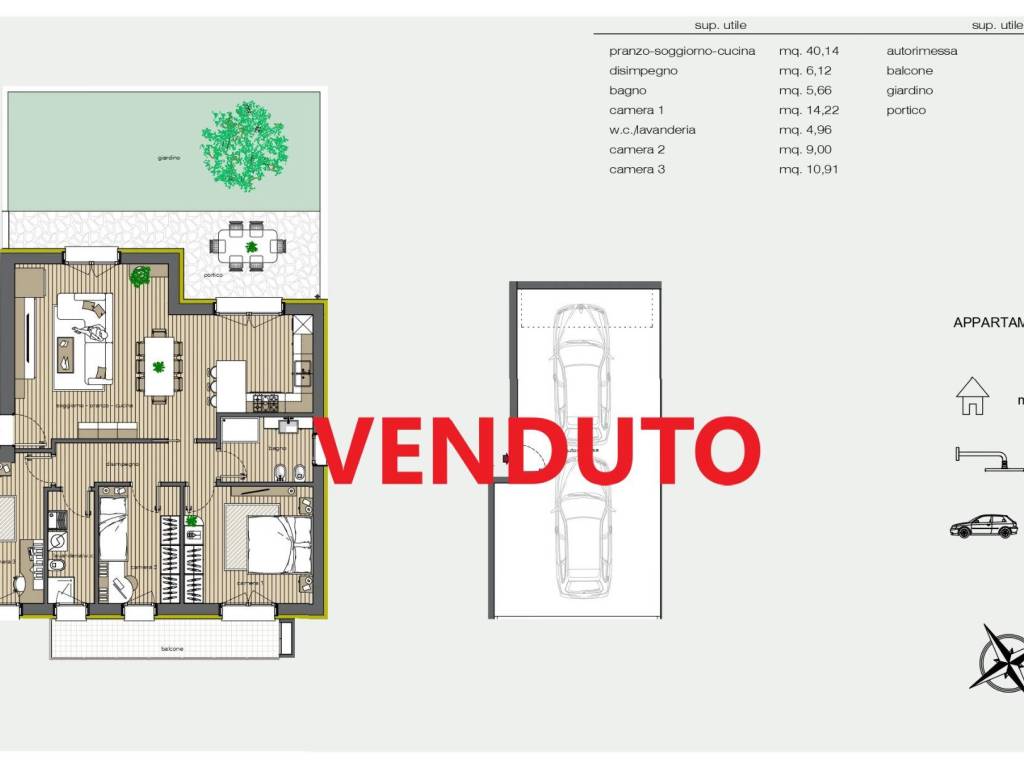 appartamento in vendita a Calcinate