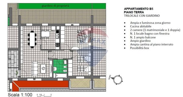 appartamento in vendita a Calusco d'Adda
