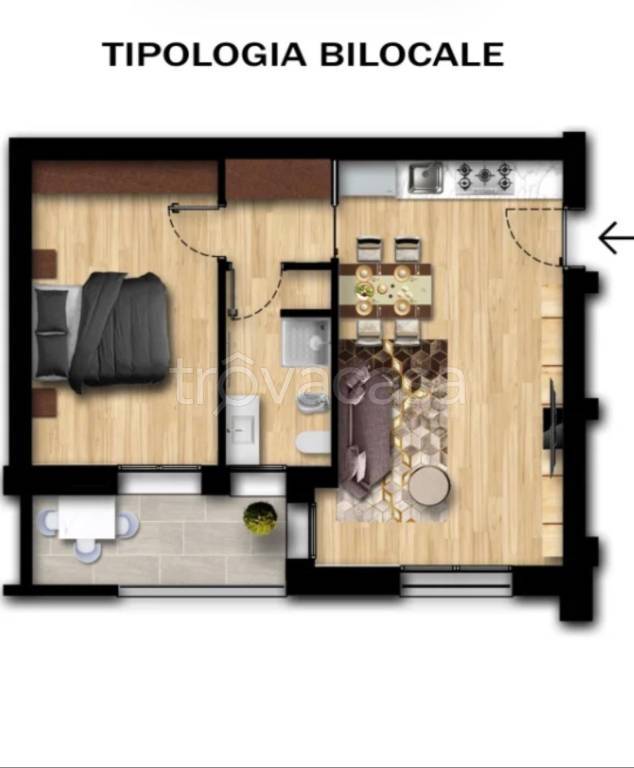 appartamento in vendita a Calusco d'Adda