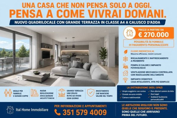 appartamento in vendita a Calusco d'Adda