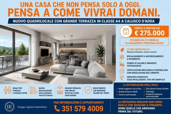 appartamento in vendita a Calusco d'Adda