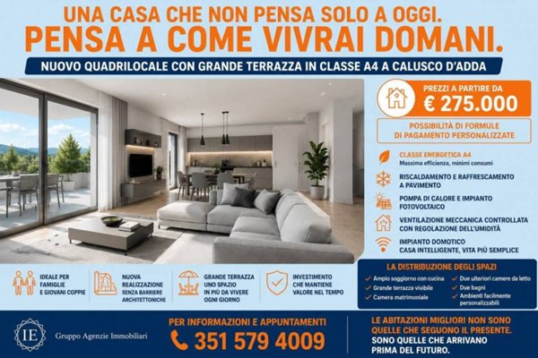 appartamento in vendita a Calusco d'Adda