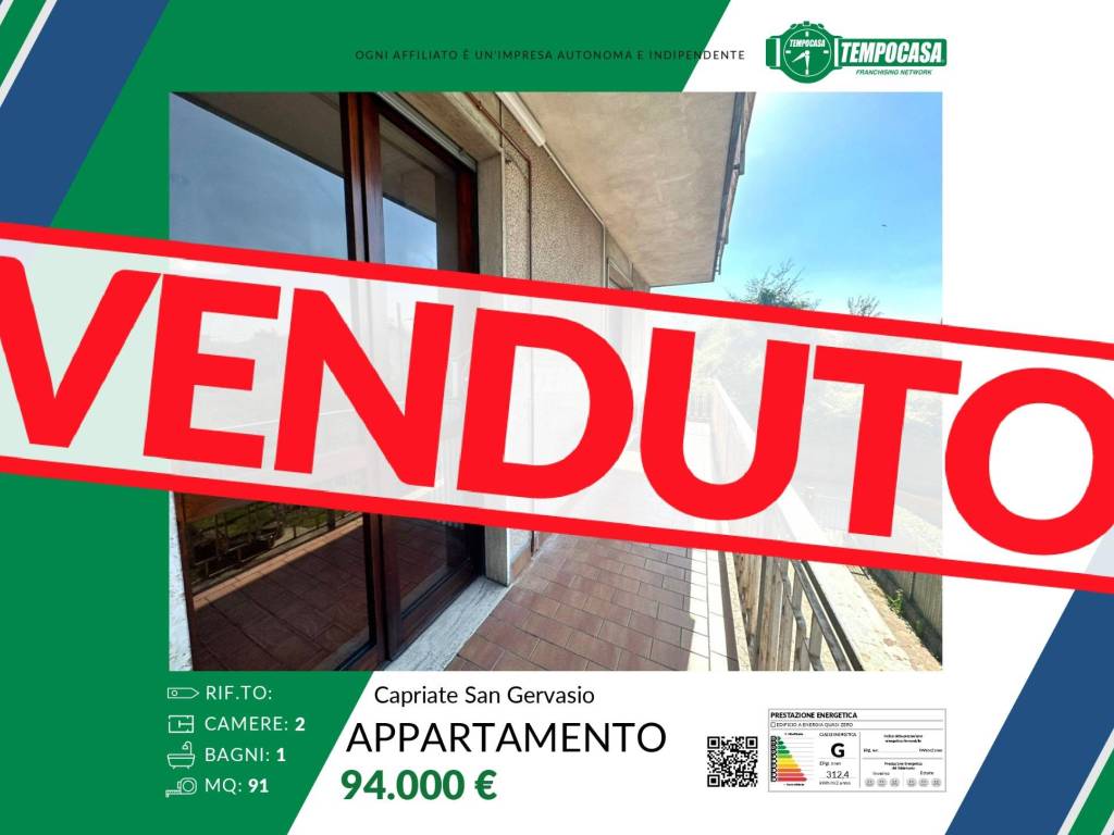 appartamento in vendita a Capriate San Gervasio in zona Capriate