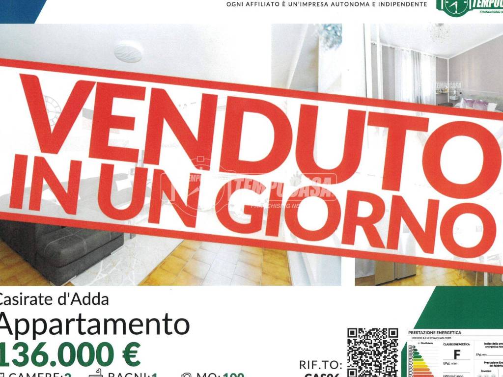 appartamento in vendita a Casirate d'Adda