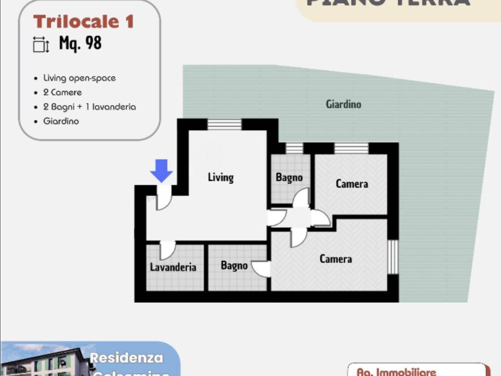 appartamento in vendita a Castelli Calepio in zona Calepio