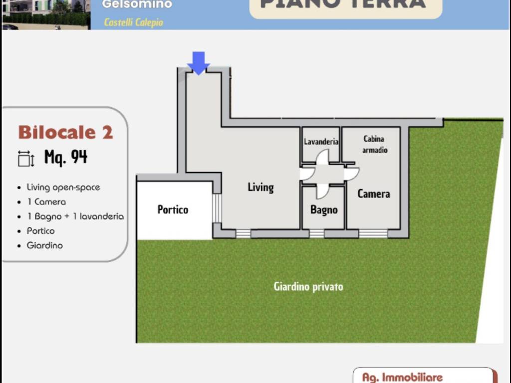 appartamento in vendita a Castelli Calepio in zona Calepio