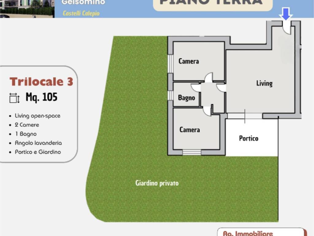 appartamento in vendita a Castelli Calepio in zona Calepio
