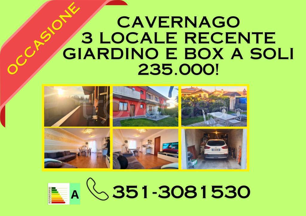 appartamento in vendita a Cavernago