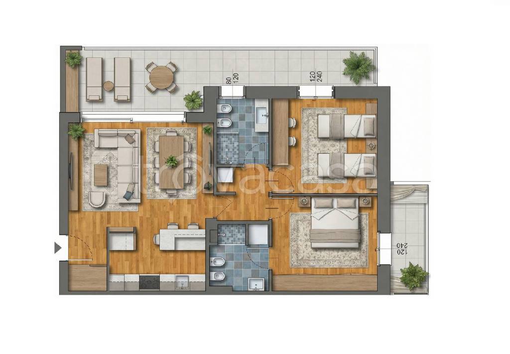 appartamento in vendita a Curno