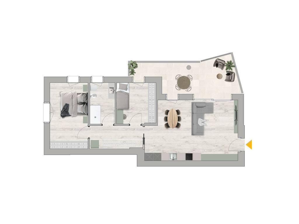 appartamento in vendita a Dalmine in zona Guzzanica