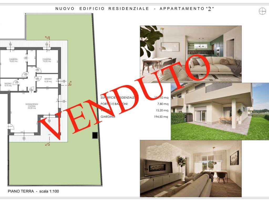 appartamento in vendita a Grassobbio
