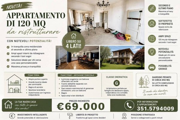 appartamento in vendita a Ponte San Pietro