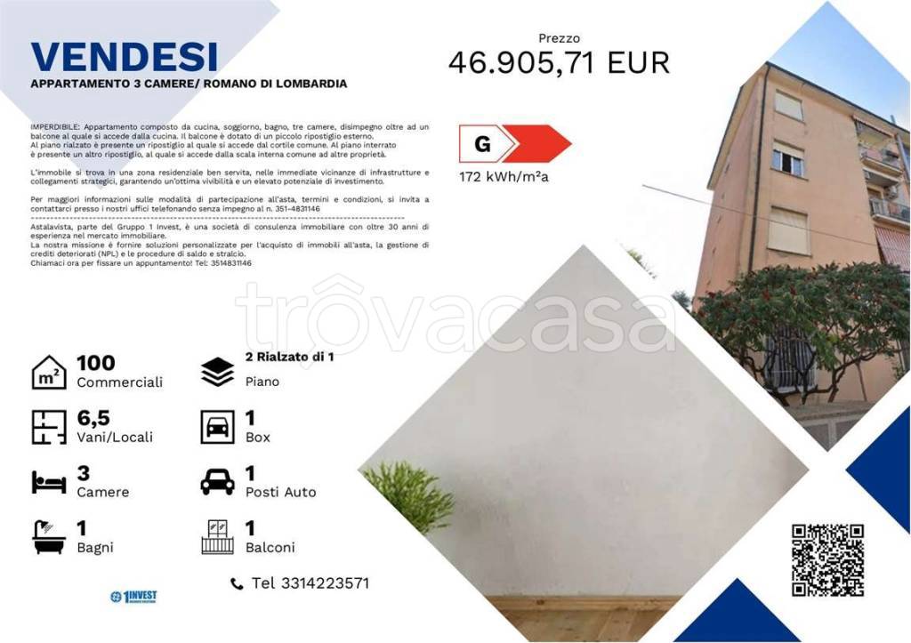 appartamento in vendita a Romano di Lombardia