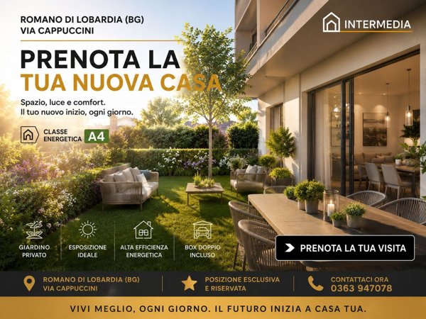 appartamento in vendita a Romano di Lombardia in zona Cappuccini