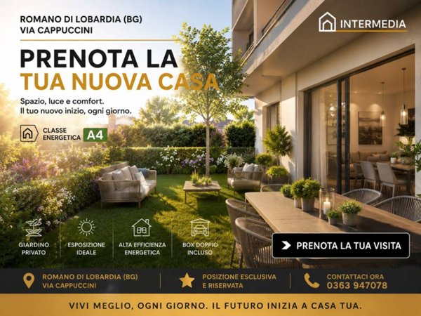 appartamento in vendita a Romano di Lombardia in zona Cappuccini