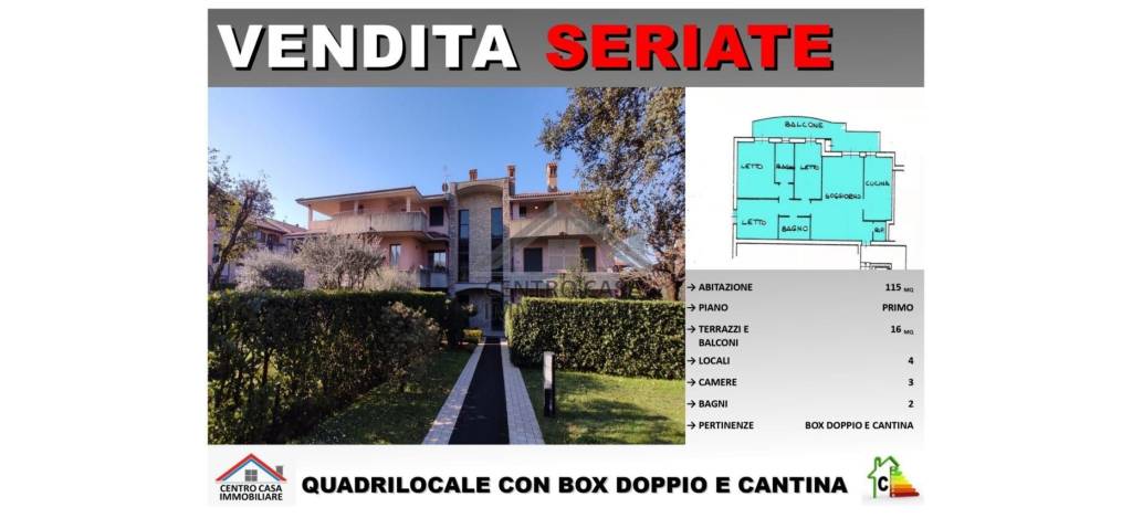 appartamento in vendita a Seriate