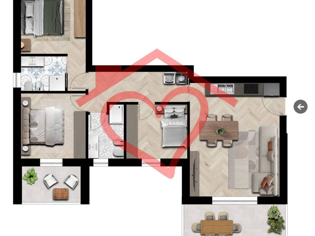 appartamento in vendita a Seriate in zona Paderno
