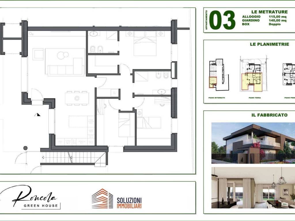 appartamento in vendita a Treviolo