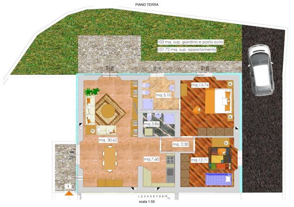 appartamento in vendita ad Algua in zona Rigosa