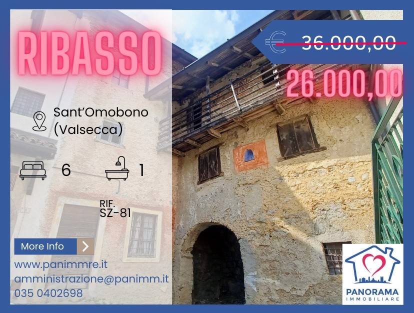 casa indipendente in vendita a Sant'Omobono Terme in zona Valsecca