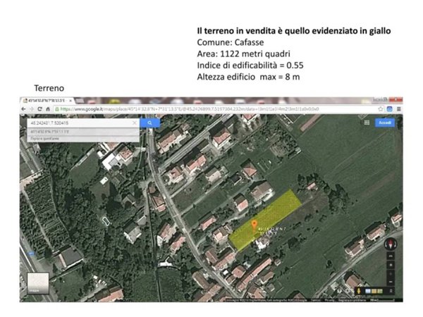 terreno edificabile in vendita a Cafasse