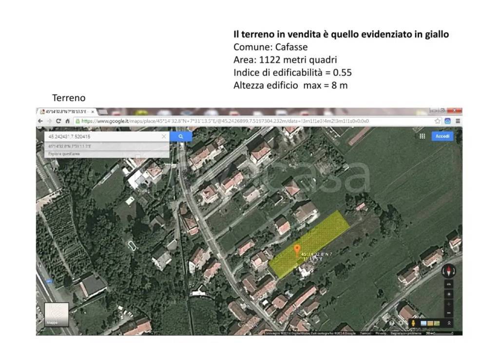 terreno edificabile in vendita a Cafasse