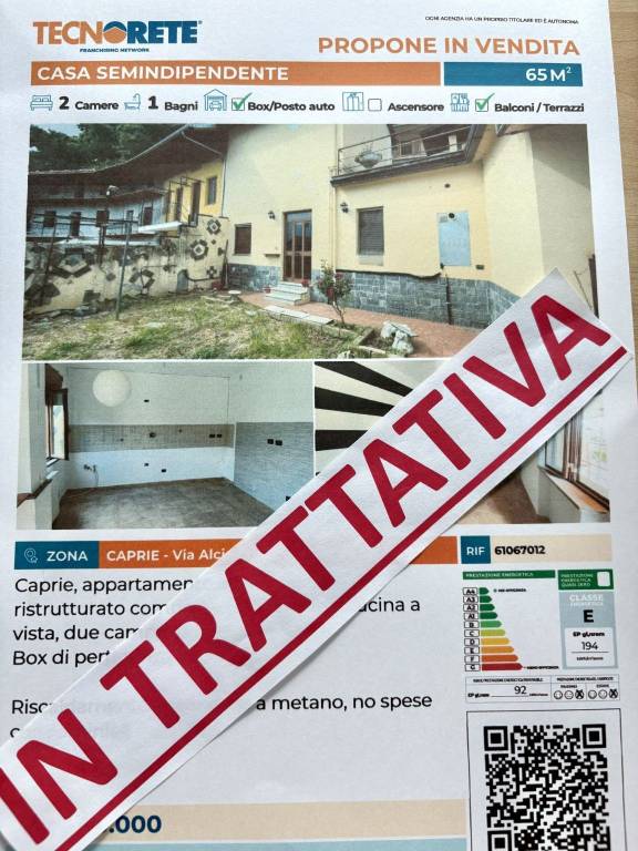 appartamento in vendita a Caprie in zona Novaretto