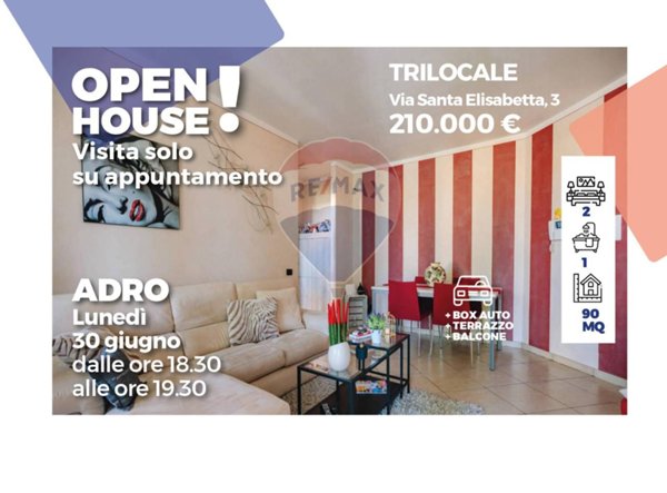 appartamento in vendita ad Adro in zona Torbiato